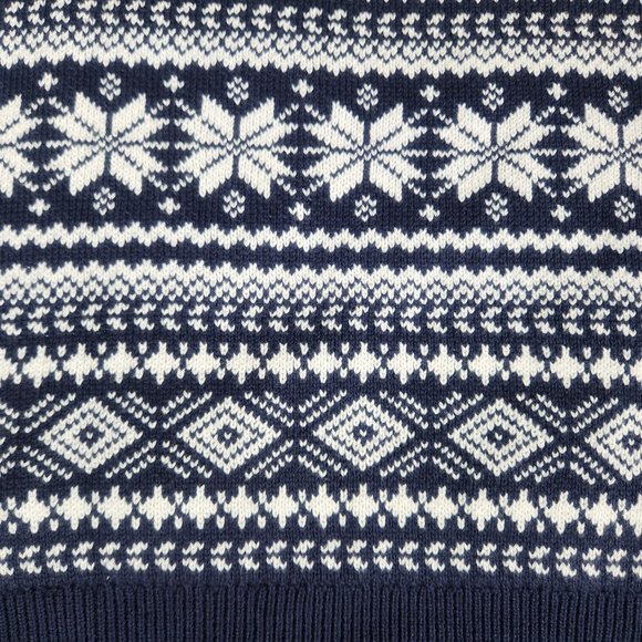 NWT Fair Isle Snowflake sweater 100% cotton - Picture 13 of 16